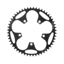 (52T, 110BCD Black) Schmalbreites Fahrrad-Kettenblatt, Aluminiumlegierung, 110BCD/130BCD 5-Schrauben, kompatibel mit Rennrad und Mountainbike-Kurbeln