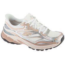 Baskets - SKECHERS - Slip-Ins Stamina Sport - Blanc - Tissu - Air‑Cooled Memory Foam