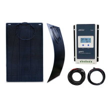 100w Black Flexible Solar Panel Charging Kit Caravan MPPT Charger Controller K4
