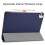 (Multicolor, Blue) For iPad Pro 11 (2024) PC+PU Auto Wake Sleep Case with Tri-fold Stand - Red 4