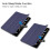 (Multicolor, Blue) For iPad Pro 11 (2024) PC+PU Auto Wake Sleep Case with Tri-fold Stand - Red 5