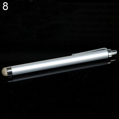 (silver) 9.0 Metal Mesh Tip Touch Screen Stylus Pen For Smart Cell Phone Tablet PC