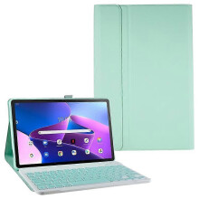 (LightGreen) For Lenovo Tab M10 Plus 3rd Gen / Xiaoxin Pad 2022 10.6in PU Stand Case w/ BT Keyboard