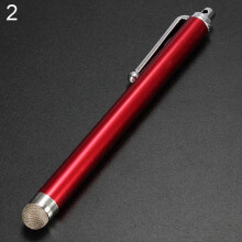 (red) Stylet tactile à pointe métallique en maille 9.0 pour smartphones, tablettes et PC