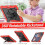 (Red) Protective Case for iPad Pro 12.9 2022/2021/2020/2018 5