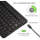 (10 inch Black) Ultra-Slim Rechargeable Wireless Bluetooth Keyboard 5