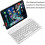 (10 inch White) Ultra-Slim Rechargeable Wireless Bluetooth Keyboard 2