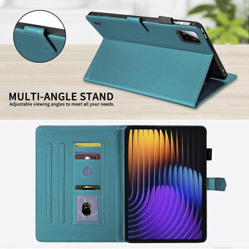 (Dark green) Leather Tablet Case For Xiaomi Pad 7 / 7 Pro 2