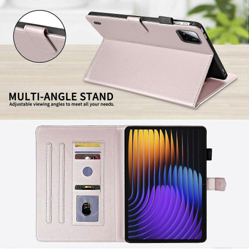 (Red gold) Leather Tablet Case For Xiaomi Pad 7 / 7 Pro 2