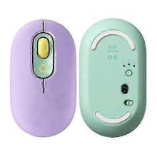 (pop Purple) Pop Pebble M350 Wireless Bluetooth Silent Office Mouse Portable Laptop Tablet Pebble Shape