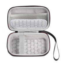 (interior gray) EVA Shockproof Travel Case with Mesh Pocket for RG34XX Handheld Console Black