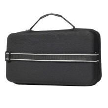 (Black) Portable Hard EVA Pickleball Bag Holds 2 Paddles 4 Balls Waterproof Black