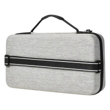 (Gray) Tragbare Pickleball-Tasche aus robustem EVA-Schaumstoff, wasserdicht, schwarz, für 2 Schläger und 4 Bälle