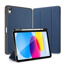 (Blue) DUX DUCIS Domo Series Magnetic Flip Leather Case for iPad 10th Gen 10.9 2022 2025