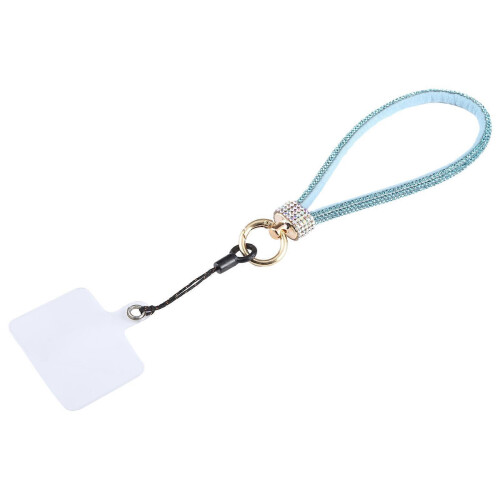 (Blue) Universal Phone Flash Diamond Short Lanyard
