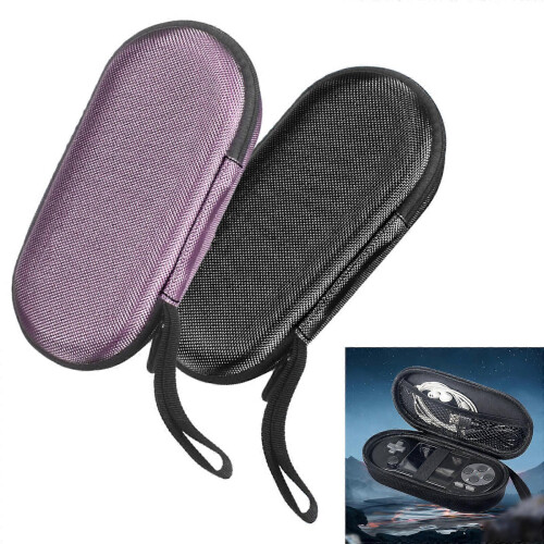 (Black) Hard Case for SF2000 Pocket Handheld Game Console Cards Charging Cable Black 1