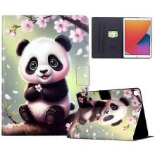 (Sakura Panda) Stand Case for iPad 10.2 2020/2019 Air 10.5 2019 Pattern Leather Cover Auto Wake Sleep
