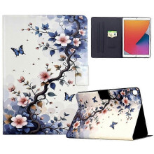 (Pink Flower) Stand Case for iPad 10.2 2020/2019 Air 10.5 2019 Pattern Leather Cover Auto Wake Sleep