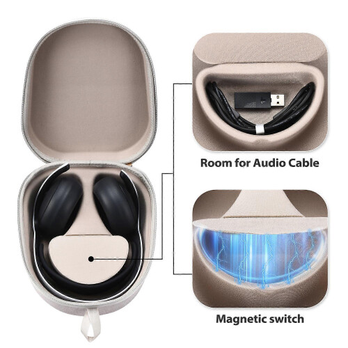 (Black) Gaming Earphone Carrying Case for Pulse Safe Storage Easy Transport Black 1