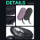 (Purple) Hard Case for SF2000 Pocket Handheld Game Console Cards Charging Cable Black 5
