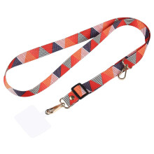 (Red Triangle) Justerbar crossbody bred lang telefonsnor