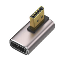 (Curve to the right) 8K DP 1.4 90 vergoldeter rechtwinkliger Stecker auf Buchse Adapter