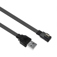 (0.2m, Bend left) Kabel słuchawkowy USB 2.0 do 5 pinów, szybki, 10 W, 480 Mb/s, kątowy 90