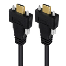 (30cm, straight head) USB-C 3.1 Hane-hane Dubbelskruvlåsning Snabbladdning 10 Gbps 4K60Hz 5V3A