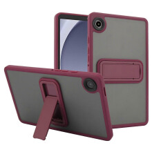 (Multicolor, Wine Red) Étui pour tablette Samsung Galaxy Tab A9 avec support intégré, en TPU et PC, effet peau de velours.