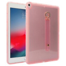 (Pink) Kompatibelt for iPad Air 10,5 tommer (2019) deksel, støtsikkert TPU-nettbrettdeksel med armbånd