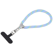 (Blue Dot Color) Cinturino corto da polso anti-smarrimento per cellulare con fibbia regolabile in argento da 8 mm.