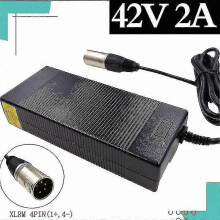 (AU) 42V 2A laddningsport med 4-polig XLR-kontakt för 36V 10S litiumbatterier elcyklar