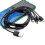 (Black) Nylon Braided USB-C Splitter Cable with 4 Type-C Male Fast Charging Black 3