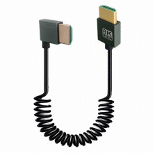 (Left) 8K HDMI-spiralkabel 48 Gbps hane till hane 8K@60Hz 4K@120Hz Kameravideoenheter