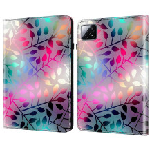 (Multicolor, Maple Leaf) Lærdeksel med mønstertrykk og stativ til Xiaomi Pad 6S Pro 12.4 - lønneblad