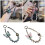 (Blue) Elegante cinturino per cellulare con farfalla e perline colorate, accessorio blu 2