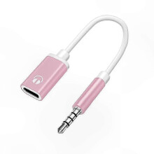 (Pink) 3,5-mm-Klinke-auf-USB-C-Audioadapterkabel für Kopfhörer (AUX, tragbar)