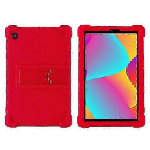 (Red) TCL Tab 8 4G nettbrettdeksel med justerbart stativ, fallsikkert silikonbeskyttelsesdeksel