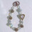 (Purple) Braccialetto con ciondolo e cordino per cellulare con perline viola e strass. 5