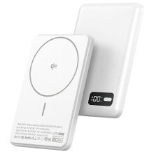 (White) YF-P30 50000mAh Magnetic Power Bank 15W Wireless + PD 30W Fast Charger