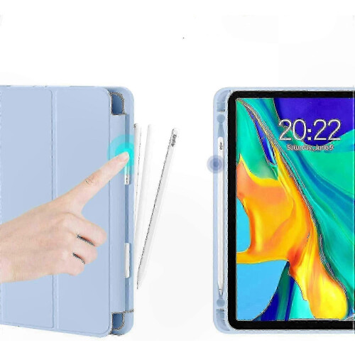 (LIGHT BLUE) Magnetic Folding Case with Adjustable Stand for 11 Inch Tablets 1