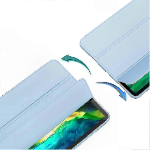 (LIGHT BLUE) Magnetic Folding Case with Adjustable Stand for 11 Inch Tablets 2
