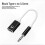 (Black) 3,5 mm til type-C lydadapterkabel for hodetelefoner AUX bærbar design 2