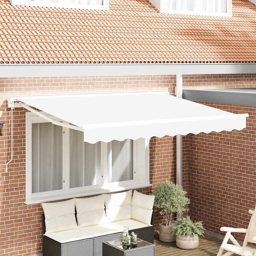 Vidaxl Awning Frame White 350 X 200 Cm Polyester With Pu Coating
