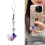 (Pink) Artistic Goldfish Chain Pendant Multi Acrylic Craft Accessory for Electronics Purses Blue 2
