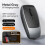 (Gray, A) Wireless Bluetooth Mini Mouse Rechargeable Card Reader for Tablet Notebook Office Travel A 2