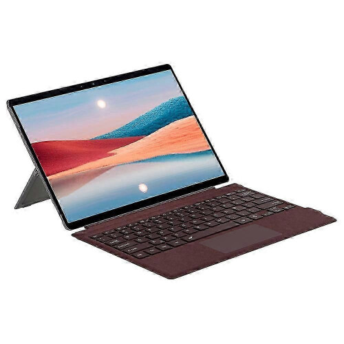 (Brown) Tastiera Bluetooth sottile e rimovibile con trackpad per Microsoft Surface Pro 7+ 1