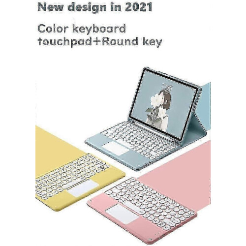 (Pink) Touchpad Keyboard for Galaxy Tab S9+ 12.4 2023 Bluetooth 1