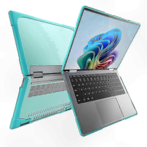 (Light Blue) Shockproof Dual-Layer TPU+PC Case for 14-inch Convertible Laptop SYCHTV 1