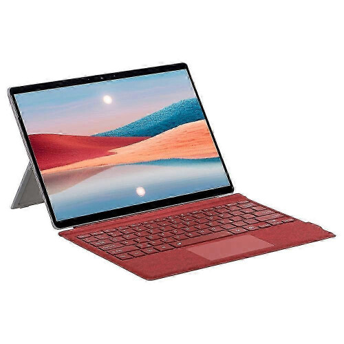 (Red) Tastiera Bluetooth sottile e rimovibile con trackpad per Microsoft Surface Pro 7+ 2